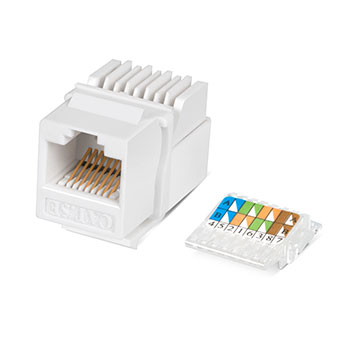 Модуль Keystone Jack RJ-45(8P8C), категория 5e, заделка без инструмента.