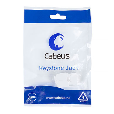 Cabeus KJ-RJ45-Cat.5E-SH-180-Tooles Вставка Keystone Jack RJ-45(8P8C).