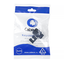 Cabeus KJ-RJ45-Cat.5e-90-BK Вставка Keystone Jack RJ-45.