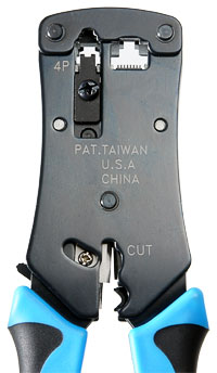 Cabeus HT-N468B Инструмент обжимной для RJ-45, RJ-12, профессиональный.