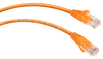 Патч-корд Cabeus UTP, категория 5e, неэкранированный, оранжевый.