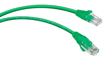 Патч-корд Cabeus UTP, категория 6, неэкранированный, зеленый.