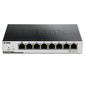 D-Link DGS-1100-08PD Настраиваемый коммутатор EasySmart с 8 портами 10/100/1000Base-T и поддержкой питания по PoE