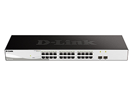 D-Link DGS-1210-26/F1A Настраиваемый коммутатор WebSmart с 24 портами 10/100/1000Base-T и 2 портами 1000Base-X SFP