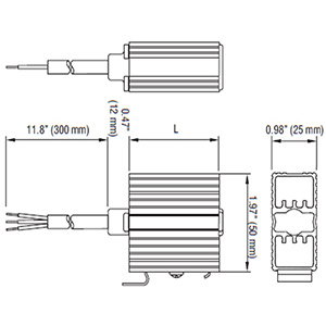 Нагреватель с пружинным зажимом (полупроводниковый, IP44, 110-250 В AC/DC, 20 Вт), аналог HGK 047