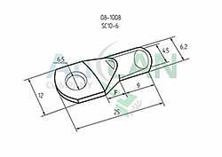 НАКОНЕЧНИК КОЛЬЦЕВОЙ (НК Ø6.5мм) 10мм² REXANT