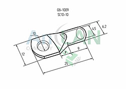 НАКОНЕЧНИК КОЛЬЦЕВОЙ (НК Ø10мм) 10мм² REXANT