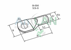 НАКОНЕЧНИК КОЛЬЦЕВОЙ (НК D10мм) 35мм² (SC35-10) REXANT