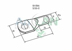 НАКОНЕЧНИК КОЛЬЦЕВОЙ (НК D13мм) 120мм² (SC120-12) REXANT