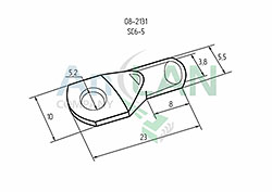 НАКОНЕЧНИК КОЛЬЦЕВОЙ (НК Ø5.2мм) 6мм² (SC6-5) REXANT